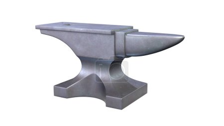 Photo for Anvil isolated on white background. 3d render illustration - Royalty Free Image