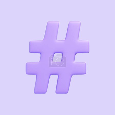 Foto de Símbolo de etiqueta púrpura aislado sobre fondo púrpura. Icono 3D, signo y símbolo. Estilo minimalista de dibujos animados. Vista frontal. Ilustración de renderizado 3D - Imagen libre de derechos