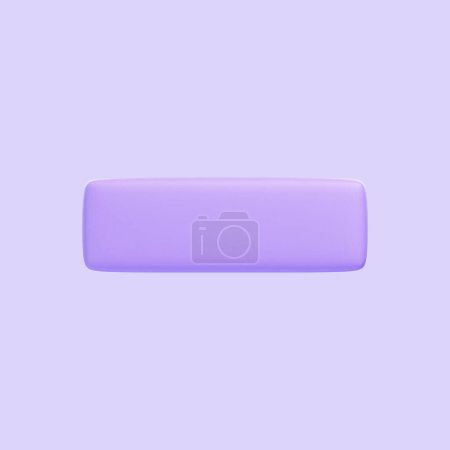 Photo for Purple minus sign isolated on purple background. 3D icon, sign and symbol. Cartoon minimal style. Front view. 3D Render Illustration - Royalty Free Image