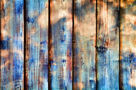 old wooden background with peeling paint Poster 646384952