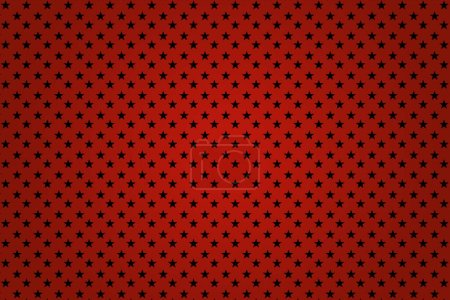 Abstraktes rotes Muster mit schwarzen Punkten 