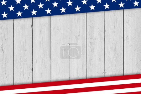 USA flag concept wooden Background 