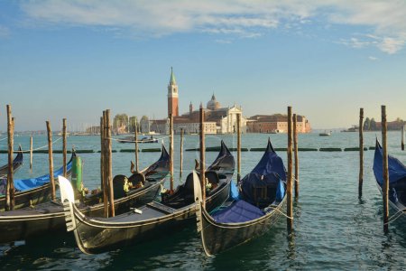 Photo for Daytime view of boats and buildings at Venice, Italy - Royalty Free Image