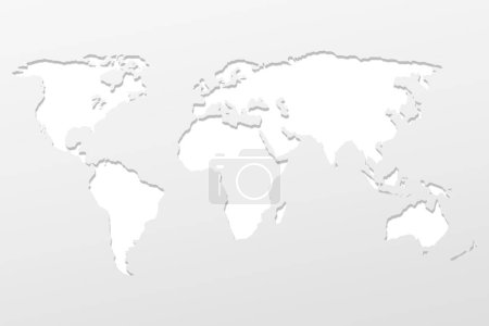 Concept d'écologie. Silhouette de carte du monde. Monde vert