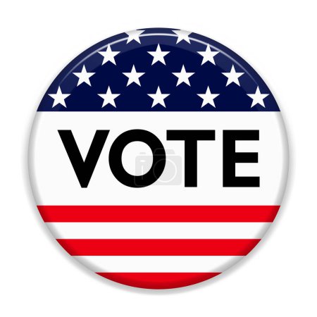 Abstimmung, Wahlkonzept mit Flagge der Vereinigten Staaten von Amerika 