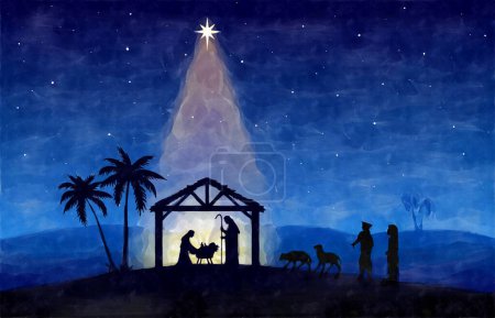 Foto de Pesebre de Navidad el nacimiento de Jesús - Imagen libre de derechos