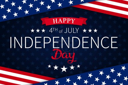 Illustration for 4 July independence day vector illustration - Royalty Free Image