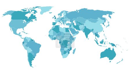 Téléchargez les illustrations : Illustration vectorielle de carte du monde - en licence libre de droit