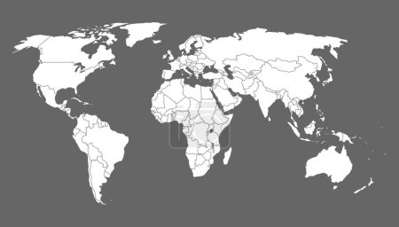 Ilustración de Ilustración del vector del mapa mundial - Imagen libre de derechos