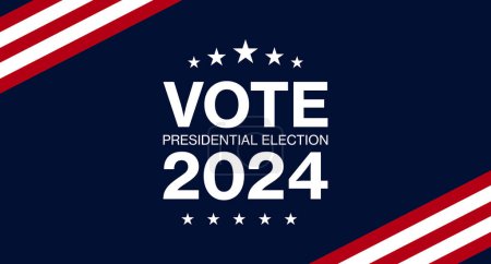 Illustration for USA election 2024 background illustration - Royalty Free Image