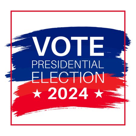 Illustration for USA election 2024 background illustration - Royalty Free Image