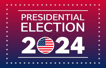 Téléchargez les illustrations : USA Elections 2024 background. Élections américaines, illustration vectorielle du concept de vote. - en licence libre de droit