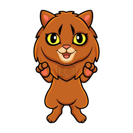 Illustration for Vector illustration of Cute somali cat cartoon standing - Royalty Free Image