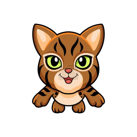 Illustration for Vector illustration of Cute pixie bob cat cartoon flying - Royalty Free Image