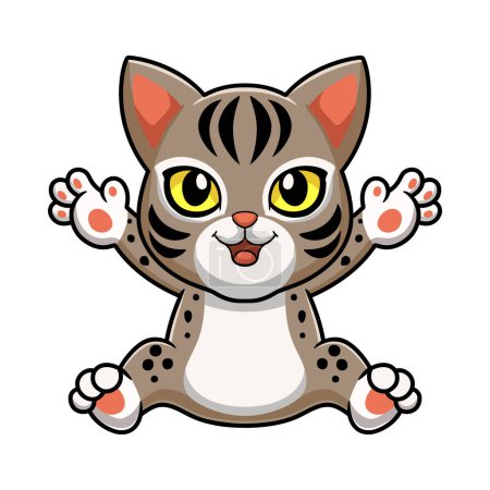 Illustration for Vector illustration of Cute ocicat cat cartoon sitting - Royalty Free Image