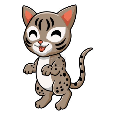 Illustration for Vector illustration of Cute ocicat cat cartoon standing - Royalty Free Image