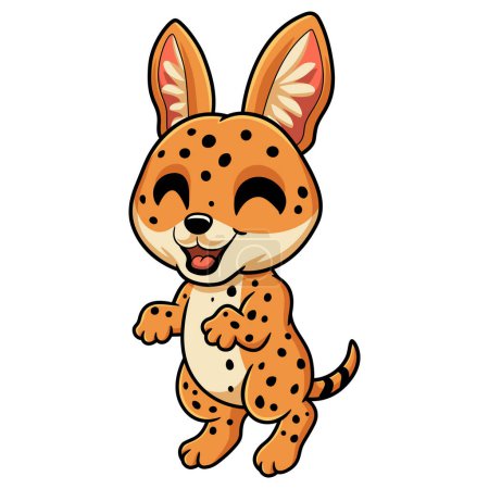 Illustration for Vector Illustration of Cute serval cat cartoon standing - Royalty Free Image