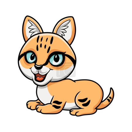 Ilustración de Ilustración vectorial de lindo gato de arena de dibujos animados sentado - Imagen libre de derechos