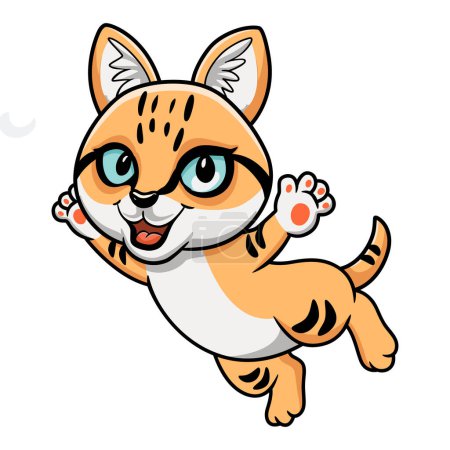 Ilustración de Ilustración vectorial de lindo gato de arena de dibujos animados volando - Imagen libre de derechos