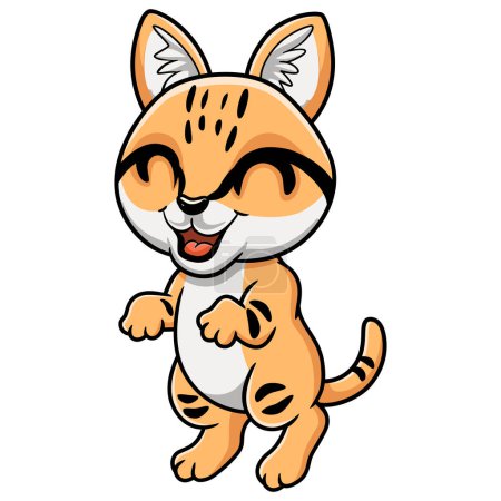 Ilustración de Vector Ilustración de lindo gato de arena de pie de dibujos animados - Imagen libre de derechos