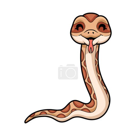 Illustration for Vector illustration of Cute daboia russelii snake cartoon - Royalty Free Image