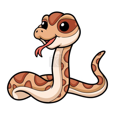 Illustration for Vector illustration of Cute daboia russelii snake cartoon - Royalty Free Image