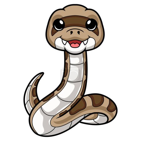 Illustration for Vector illustration of Cute happy gopher snake cartoon - Royalty Free Image
