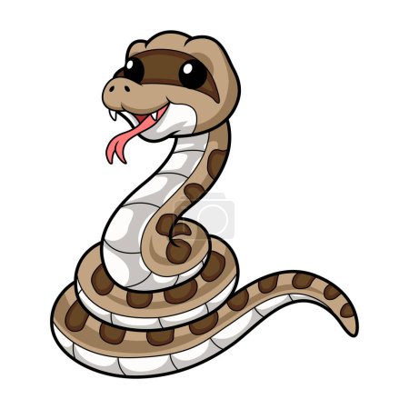 Illustration for Vector illustration of Cute happy gopher snake cartoon - Royalty Free Image