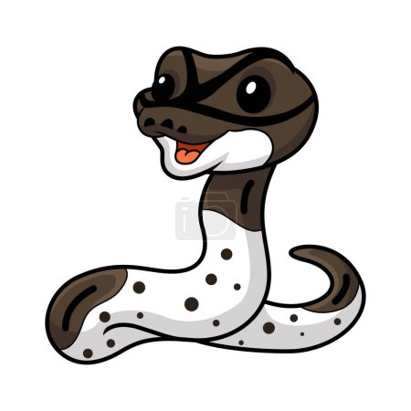Ilustración de Ilustración vectorial de linda bola espiada python dibujos animados - Imagen libre de derechos
