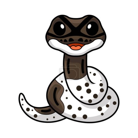 Ilustración de Ilustración vectorial de linda bola espiada python dibujos animados - Imagen libre de derechos
