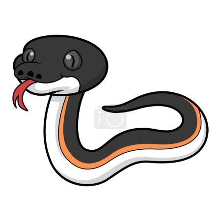 Illustration for Vector illustration of Cute gold albertisi snake cartoon - Royalty Free Image