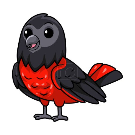 Illustration for Vector illustration of Cute happy pesquet's parrot parrot - Royalty Free Image