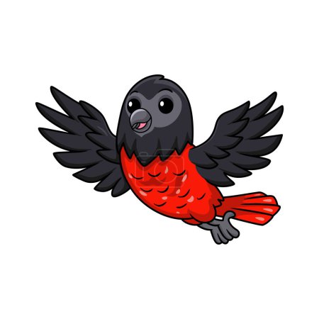 Illustration for Vector illustration of Cute pesquet's parrot parrot flying - Royalty Free Image