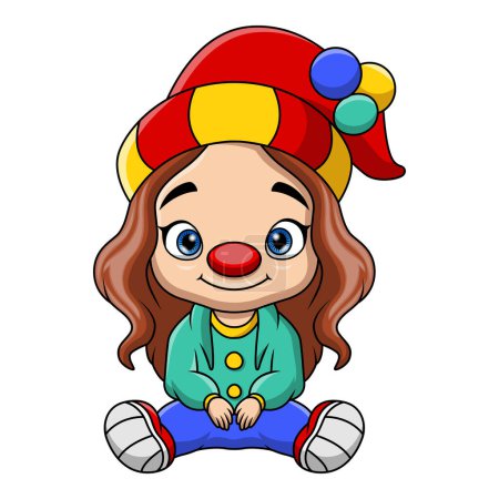 Mignonne fille portant costume clown