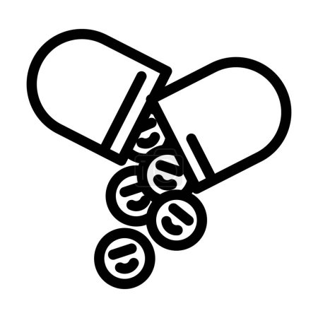 antidepressants medicines pharmacy line icon vector. antidepressants medicines pharmacy sign. isolated contour symbol black illustration