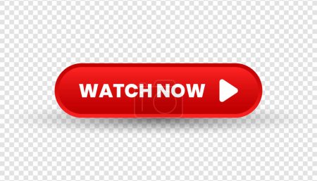 Watch Now Video Play Button sign symbol. Play video. Vector illustration