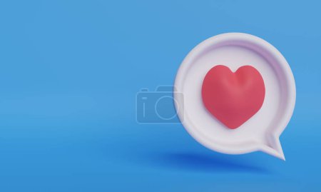 Photo for Heart and balloon 3DCG illustration - Royalty Free Image