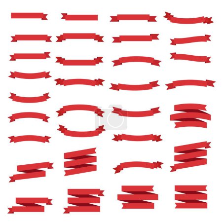 Illustration for Ribbon Illustration Set : Vector - Royalty Free Image
