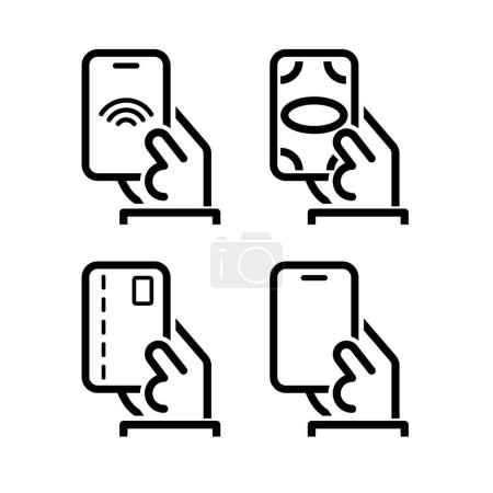 Photo for Smartphone icon illustration set : vector - Royalty Free Image