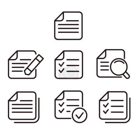 Photo for Document icon illustration set : vector - Royalty Free Image
