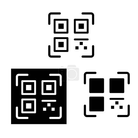 Photo for QR code icon set :  vector - Royalty Free Image