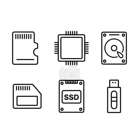 Photo for PC / computer parts related icon set - Royalty Free Image