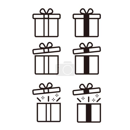 Photo for Present box icon set : vector - Royalty Free Image