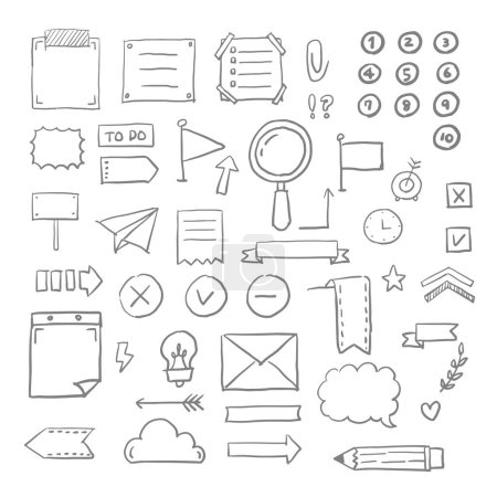 Photo for Rough stationery illustration set :  vector - Royalty Free Image