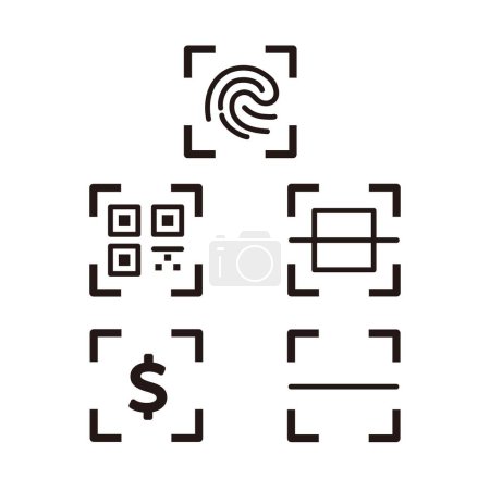 Photo for Authentication icon set : vector - Royalty Free Image