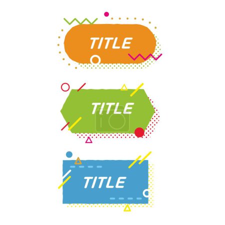 Photo for Pop title frame set :  vector - Royalty Free Image