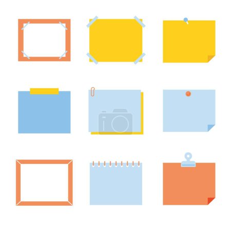 Photo for Memo illustration set: vector - Royalty Free Image