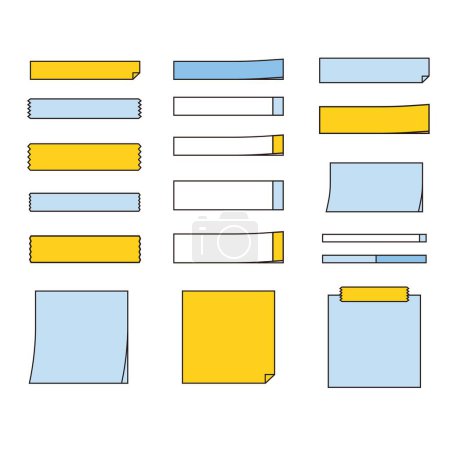 Photo for Various post-it set :  vector - Royalty Free Image