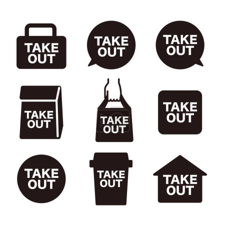 Photo for Takeout icon set :  vector - Royalty Free Image