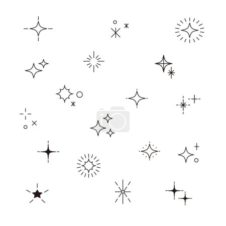 Photo for Glitter illustration parts set material - Royalty Free Image